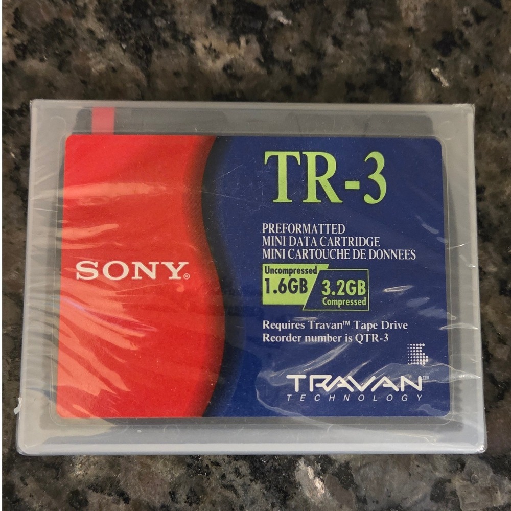 Sony TR-3 Preformatted Mini Data Cartridge 1.6GB 3.2GB Travan Tape QTR-3 New
